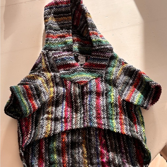 Multicolor Striped Knit Dog Hoodie - Cozy Pet Sweater - Picture 4 of 7